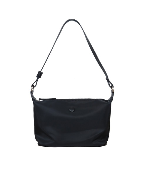 HEILIS（ヘイリス）の「ワンハンドルナイロンショルダーバッグ/2WAY シンプル 韓国 レディース ファスナー ブラック ピンク ワンショル ハンドバッグ 軽量（ハンドバッグ・レディース・ブラック/ピンク・FREE）」の4枚目の写真