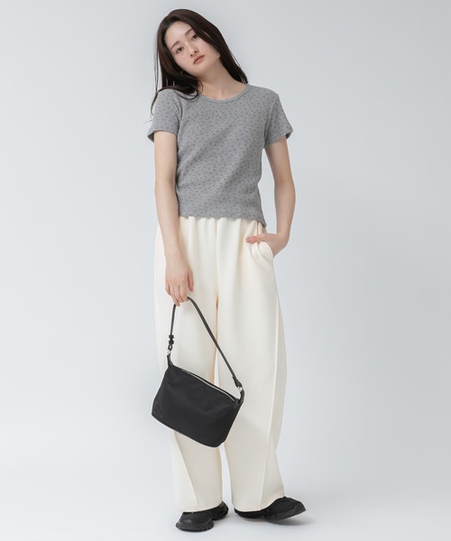 HEILIS（ヘイリス）の「ワンハンドルナイロンショルダーバッグ/2WAY シンプル 韓国 レディース ファスナー ブラック ピンク ワンショル ハンドバッグ 軽量（ハンドバッグ・レディース・ブラック/ピンク・FREE）」の15枚目の写真