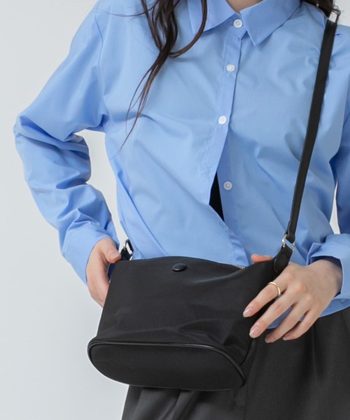 HEILIS（ヘイリス）の「ワンハンドルナイロンショルダーバッグ/2WAY シンプル 韓国 レディース ファスナー ブラック ピンク ワンショル ハンドバッグ 軽量（ハンドバッグ・レディース・ブラック/ピンク・FREE）」の12枚目の写真