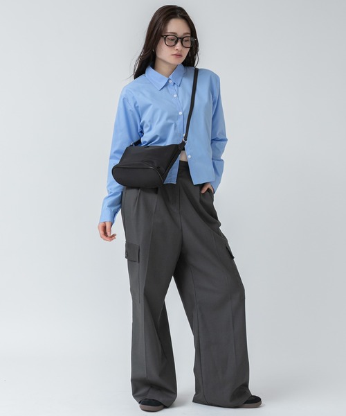 HEILIS（ヘイリス）の「ワンハンドルナイロンショルダーバッグ/2WAY シンプル 韓国 レディース ファスナー ブラック ピンク ワンショル ハンドバッグ 軽量（ハンドバッグ・レディース・ブラック/ピンク・FREE）」の11枚目の写真