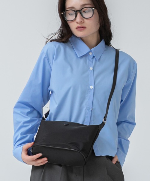 HEILIS（ヘイリス）の「ワンハンドルナイロンショルダーバッグ/2WAY シンプル 韓国 レディース ファスナー ブラック ピンク ワンショル ハンドバッグ 軽量（ハンドバッグ・レディース・ブラック/ピンク・FREE）」の10枚目の写真