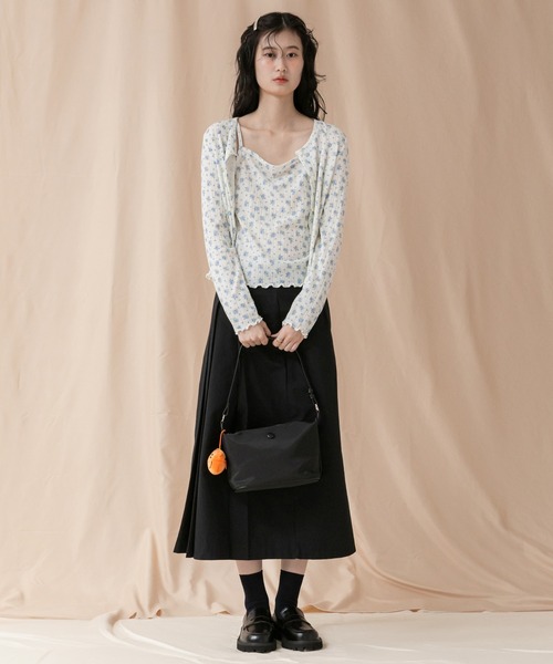 HEILIS（ヘイリス）の「ワンハンドルナイロンショルダーバッグ/2WAY シンプル 韓国 レディース ファスナー ブラック ピンク ワンショル ハンドバッグ 軽量（ハンドバッグ・レディース・ブラック/ピンク・FREE）」の8枚目の写真