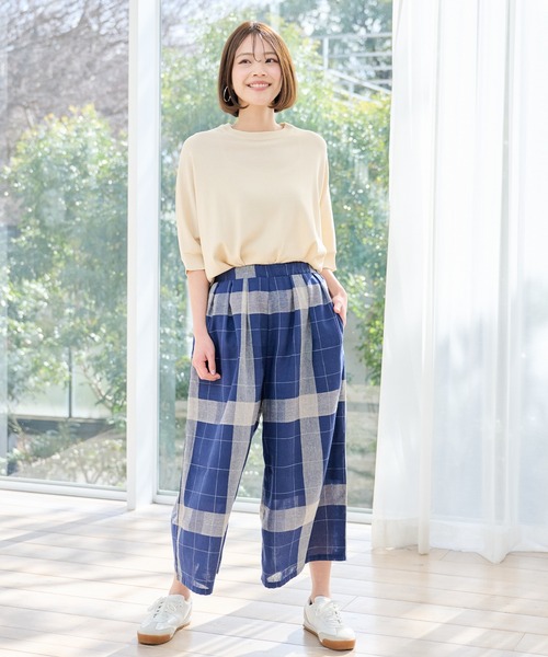 Arnold Palmer(アーノルドパーマー)の「リネンタッチ エアリ― ニット プルオーバー(ニット/セーター・レディース・アイボリー/ブラック/ピンク・S/L/M)」の5枚目の写真