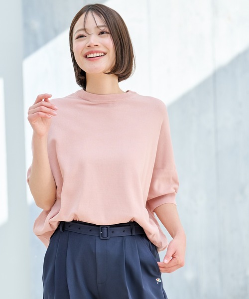 Arnold Palmer(アーノルドパーマー)の「リネンタッチ エアリ― ニット プルオーバー(ニット/セーター・レディース・アイボリー/ブラック/ピンク・S/L/M)」の10枚目の写真