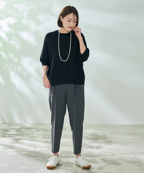 Arnold Palmer(アーノルドパーマー)の「リネンタッチ エアリ― ニット プルオーバー(ニット/セーター・レディース・アイボリー/ブラック/ピンク・S/L/M)」の13枚目の写真