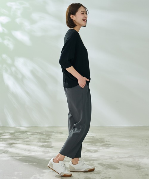 Arnold Palmer(アーノルドパーマー)の「リネンタッチ エアリ― ニット プルオーバー(ニット/セーター・レディース・アイボリー/ブラック/ピンク・S/L/M)」の9枚目の写真