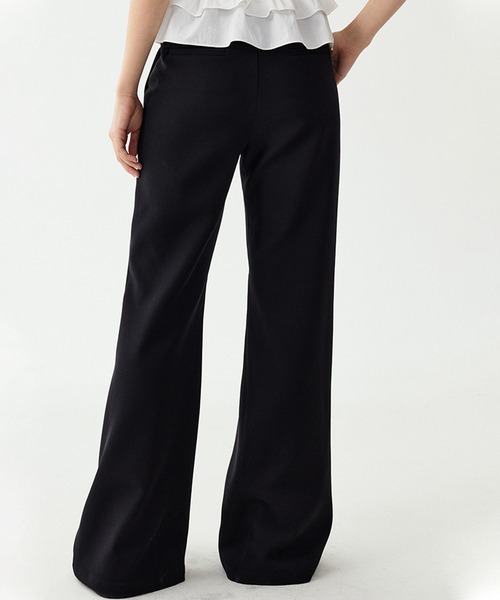 フレアパンツ yokosquad ブラック 在庫ラスト PAINTED WIDE PANTS – Shinzone