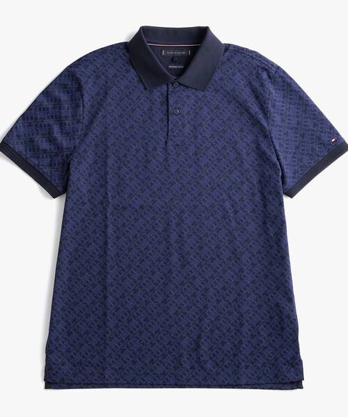 TOMMY HILFIGER(トミーヒルフィガー)の「モノグラムレギュラーポロシャツ(ポロシャツ・メンズ・ネイビー/ホワイト・MEDIUM/X-LARGE/LARGE/SMALL)」の9枚目の写真