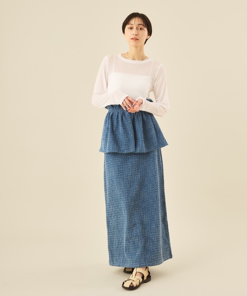 Muscat(マスカット)の「フライスシアーロングスリーブT(その他トップス・レディース・ブラック/チャコールグレー/ピンク/オフホワイト・F)」の12枚目の写真