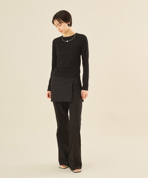 Muscat(マスカット)の「フライスシアーロングスリーブT(その他トップス・レディース・ブラック/チャコールグレー/ピンク/オフホワイト・F)」の13枚目の写真