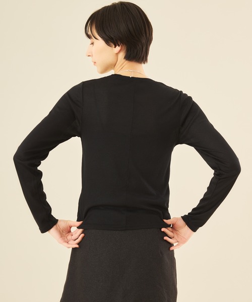 Muscat(マスカット)の「フライスシアーロングスリーブT(その他トップス・レディース・ブラック/チャコールグレー/ピンク/オフホワイト・F)」の6枚目の写真