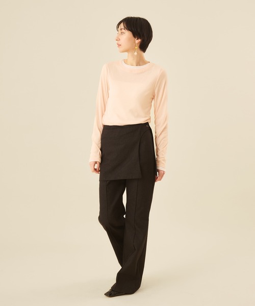 Muscat(マスカット)の「フライスシアーロングスリーブT(その他トップス・レディース・ブラック/チャコールグレー/ピンク/オフホワイト・F)」の16枚目の写真