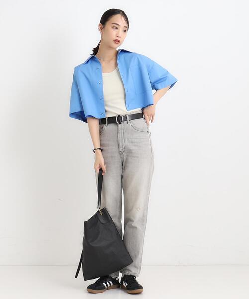 TOFF&LOADSTONE(トフアンドロードストーン)の「Sack minimal(ザック ミニマル)(ショルダーバッグ・レディース・カーキ/ライトグレー系9/ブラック・00)」の8枚目の写真