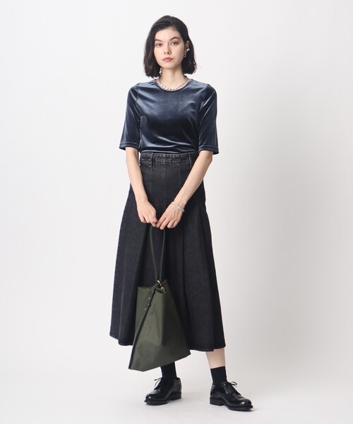 TOFF&LOADSTONE（トフアンドロードストーン）の「Sack minimal（ザック ミニマル）（ショルダーバッグ・レディース・カーキ/ライトグレー系9/ブラック・00）」の9枚目の写真