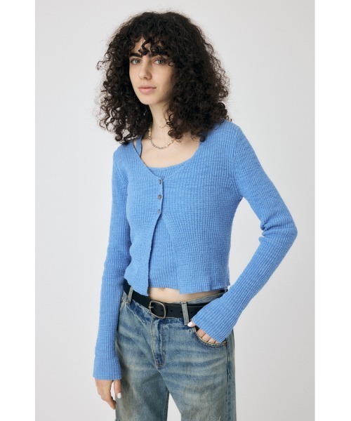 MOUSSY(マウジー)の「SLUB ニットアンサンブル(ニット/セーター・レディース・アイボリー/ブラック/ライトブルー・FREE)」の22枚目の写真