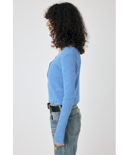 MOUSSY(マウジー)の「SLUB ニットアンサンブル(ニット/セーター・レディース・アイボリー/ブラック/ライトブルー・FREE)」の12枚目の写真