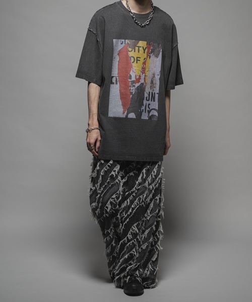 CASPER JOHN(キャスパージョン)の「Fringe jacquard baggy denim/フリンジジャガードバギーデニム(デニムパンツ・メンズ・ブラウン/ブラック/グレー・X-SMALL/SMALL/MEDIUM/LARGE)」の14枚目の写真