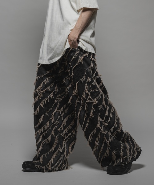 CASPER JOHN(キャスパージョン)の「Fringe jacquard baggy denim/フリンジジャガードバギーデニム(デニムパンツ・メンズ・ブラウン/ブラック/グレー・X-SMALL/SMALL/MEDIUM/LARGE)」の21枚目の写真