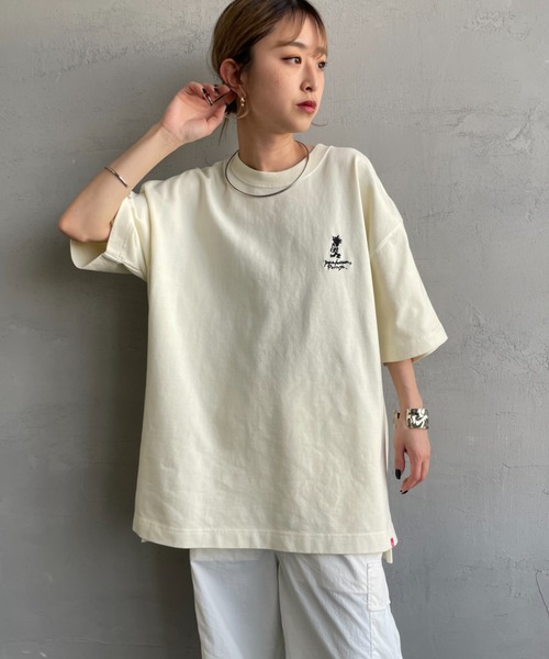 tシャツ 「MANHATTAN PORTAGE/マンハッタンポーテージ」 手書き風バック刺繍ロゴ ショートスリーブTシャツ レディース メンズ MANHATTAN PORTAGE/マンハッタンポーテージ] 手書き風バック刺繍