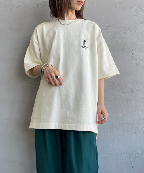 tシャツ 「MANHATTAN PORTAGE/マンハッタンポーテージ」 手書き風バック刺繍ロゴ ショートスリーブTシャツ レディース メンズ MANHATTAN PORTAGE/マンハッタンポーテージ] 手書き風バック刺繍