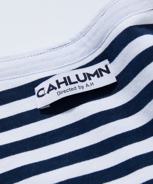 定価10450円 CAHLUMN Boat Neck Long Sleeve CAHLUMN/カウラム Boat Neck Horizontal Stripe french terry