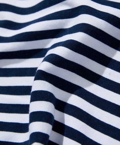 定価10450円 CAHLUMN Boat Neck Long Sleeve Boat Neck Top in Organic Pima Cotton - B.e Quality, Fine Basics
