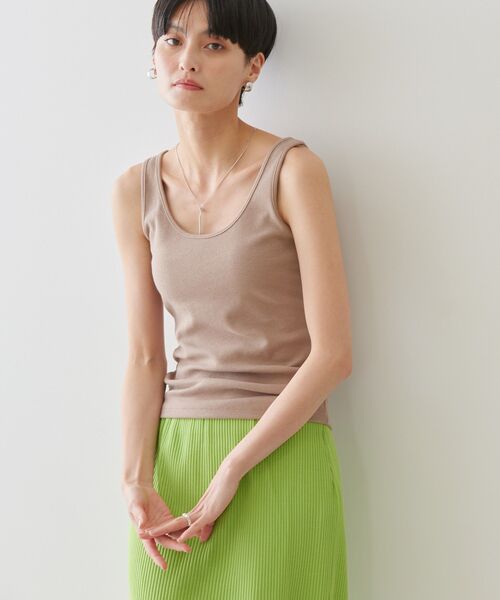 AMERICAN HOLIC(アメリカンホリック)の「リブタンクトップ(タンクトップ・レディース・モカ/ライトグレー/ブラック/ピンク・M/L)」の17枚目の写真