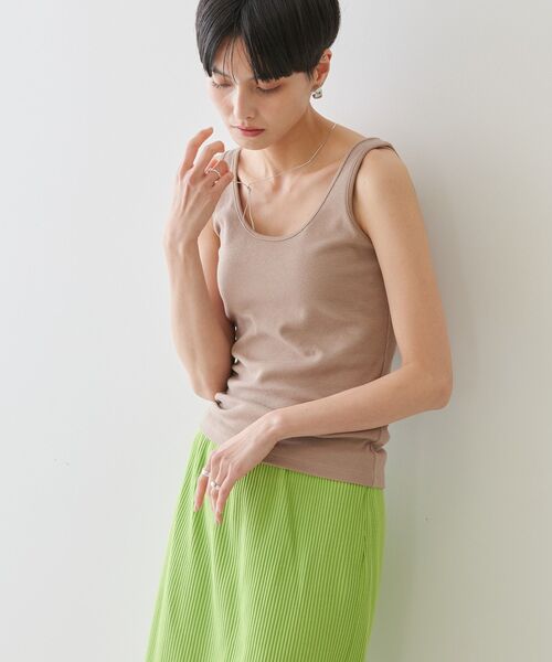 AMERICAN HOLIC(アメリカンホリック)の「リブタンクトップ(タンクトップ・レディース・モカ/ライトグレー/ブラック/ピンク・M/L)」の18枚目の写真