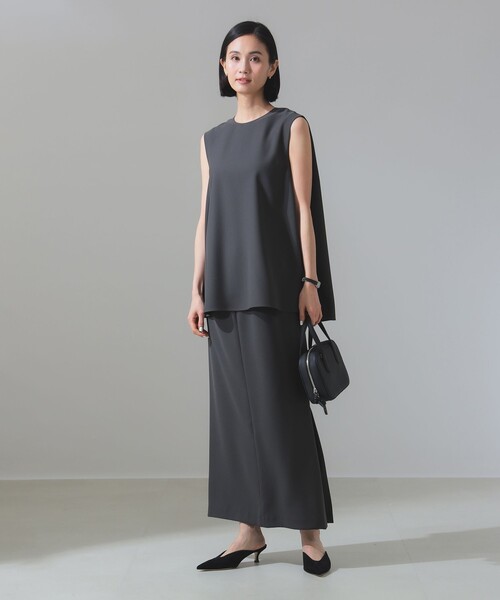 Demi-Luxe BEAMS（デミルクス ビームス）の「【ビームスの百名品】ジョーゼット フレア ブラウス［手洗い可］（シャツ/ブラウス・レディース・ネイビー/オフホワイト/チャコールグレー・ONE SIZE）」の10枚目の写真