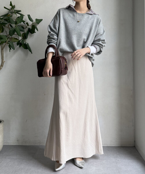 中古】パトゥ PATOU マーメイドスカート マキシ ロング ウール 無地 36  