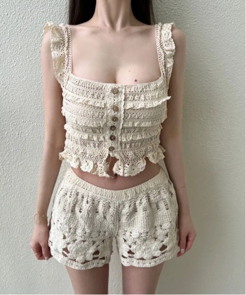 激レア LIZLISA かぎ編み レース ショートパンツ y2k 激レア LIZLISA かぎ編み レース ショートパンツ y2k 激レア LIZLISA