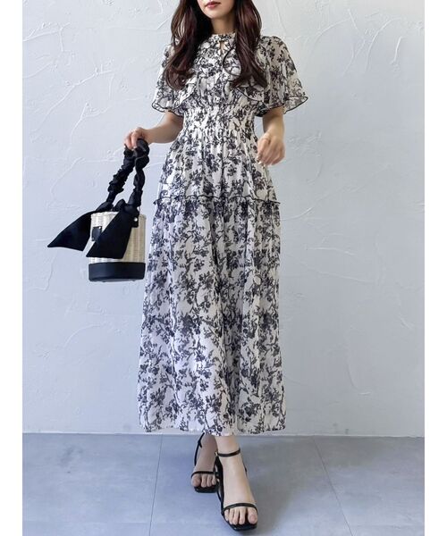 dazzlin(ダズリン)の「Watercolorflowerワンピース(ワンピース・レディース・ネイビー/オフホワイト/グレー/ピンク・SMALL/MEDIUM)」の20枚目の写真