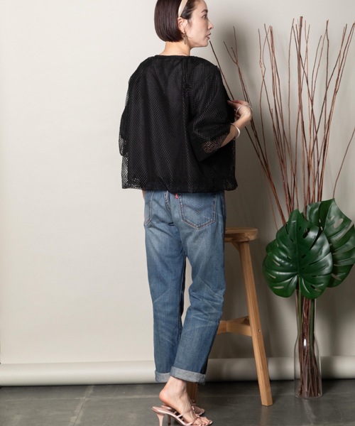 lodie(ロディ)の「バルーンシルエット メッシュシャツブルソン(シャツ/ブラウス・レディース・オフホワイト/ブラック・FREE)」の22枚目の写真