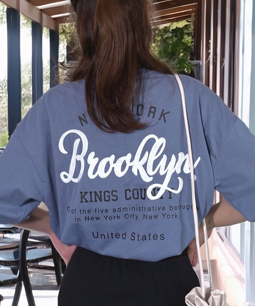 Candlestick(キャンドルスティック)の「レトロ ポップ サガラ刺繍 半袖 Tシャツ 韓国 ファッション ストリート(Tシャツ/カットソー・レディース・オフホワイト/ホワイト系1/ホワイト系2/ホワイト系4/ブラック系1/ブラック系2/ブラック系4/ブラック系5/ネイビー系1/ピンク系1/ミント/レモンイエロー/スミクロ/イエロー系その他/ホワイト系3/エメラルド/ブラック系3/ダークブラウン系/ダルブルー系1/ブラック系6/ダークグリーン系1/ホワイト系5/ライム・LL/M/L)」の20枚目の写真