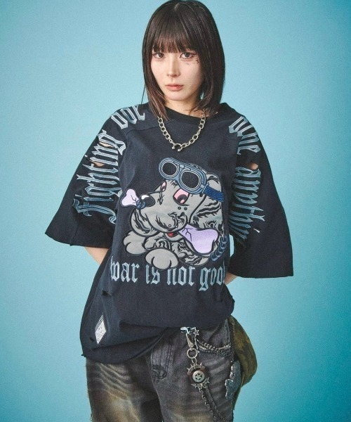 GALFY/ガルフィー/病みに染まりし反戦Tシャツ（Tシャツ