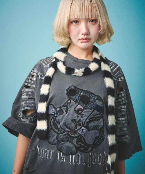 GALFY/ガルフィー/病みに染まりし反戦Tシャツ（Tシャツ