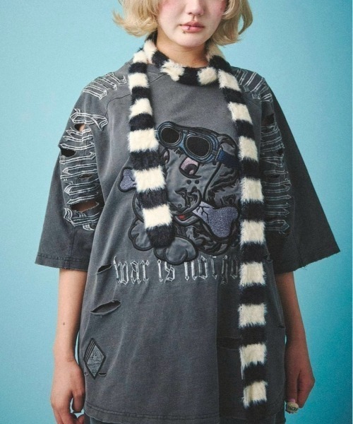 GALFY/ガルフィー/病みに染まりし反戦Tシャツ（Tシャツ/カットソー