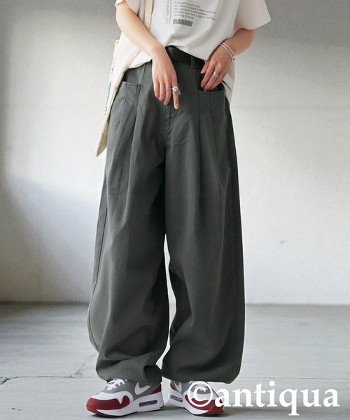 antiqua(アンティカ)の「カーブパンツ(その他パンツ・レディース・グレー/ブラック・LARGE/MEDIUM)」の22枚目の写真