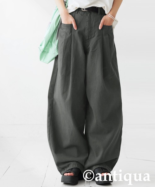antiqua(アンティカ)の「カーブパンツ(その他パンツ・レディース・グレー/ブラック・LARGE/MEDIUM)」の14枚目の写真