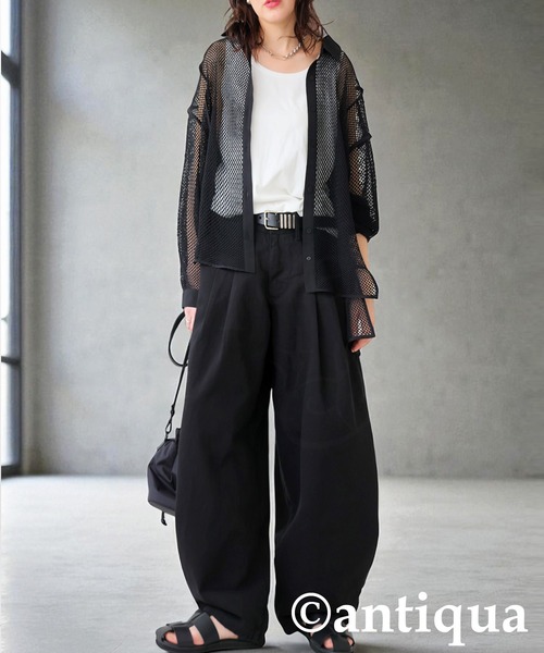antiqua(アンティカ)の「カーブパンツ(その他パンツ・レディース・グレー/ブラック・LARGE/MEDIUM)」の17枚目の写真