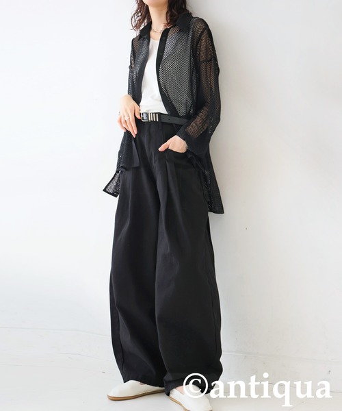 antiqua(アンティカ)の「カーブパンツ(その他パンツ・レディース・グレー/ブラック・LARGE/MEDIUM)」の18枚目の写真