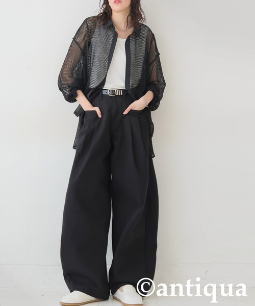 antiqua(アンティカ)の「カーブパンツ(その他パンツ・レディース・グレー/ブラック・LARGE/MEDIUM)」の21枚目の写真