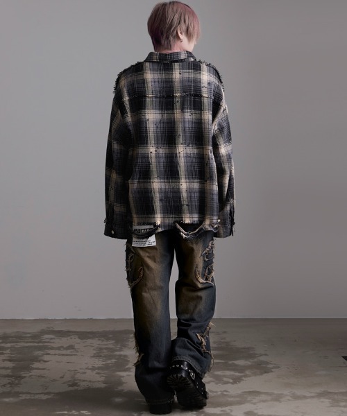 SILVER BULLET(シルバーバレット)の「『SILVER BULLET SELECT AP/シルバーバレットセレクト』OVALカットオフバギーデニムパンツ(デニムパンツ・メンズ・ブルー/ブラック・L/M)」の13枚目の写真
