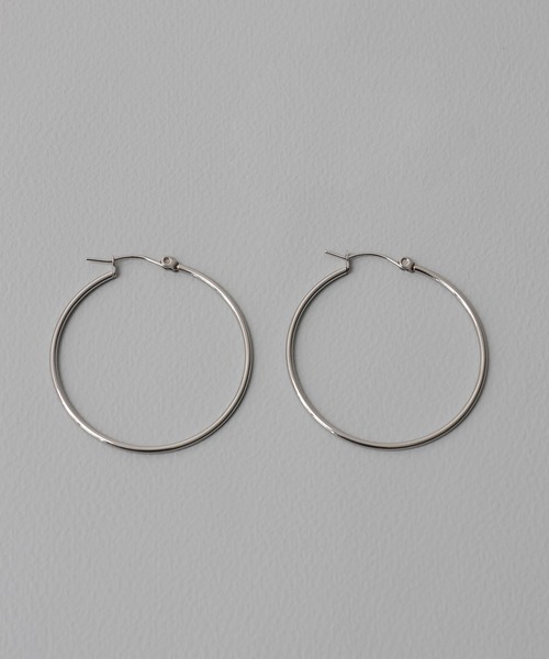 ORLEAN(オルレアン)の「【ORLEAN】シンプルフープピアス 4cm(ピアス(両耳用)・レディース・シルバー/ゴールド・フリー)」の7枚目の写真