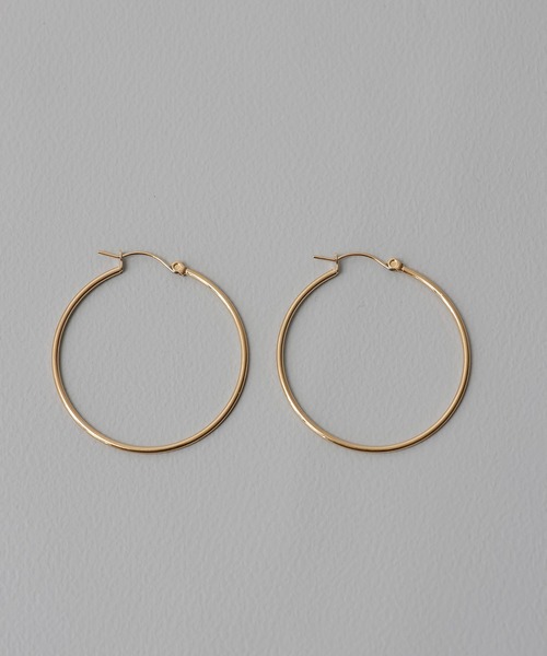 ORLEAN(オルレアン)の「【ORLEAN】シンプルフープピアス 4cm(ピアス(両耳用)・レディース・シルバー/ゴールド・フリー)」の8枚目の写真