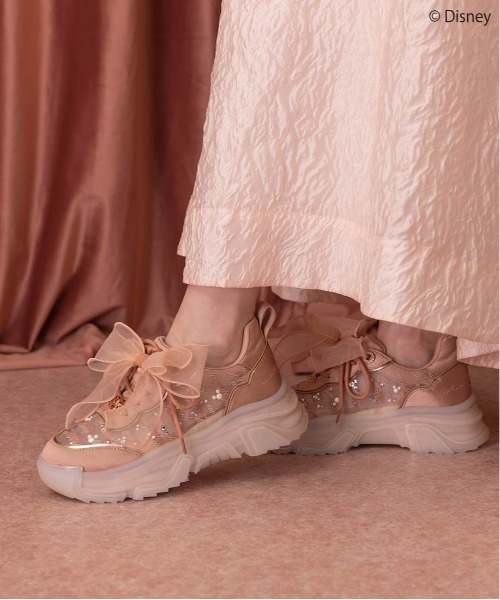 RANDA 【Mickey＆Minnie】 シアーデザインスニーカー セール】【Mickey＆Minnie】/シアーデザインスニーカー（スニーカー