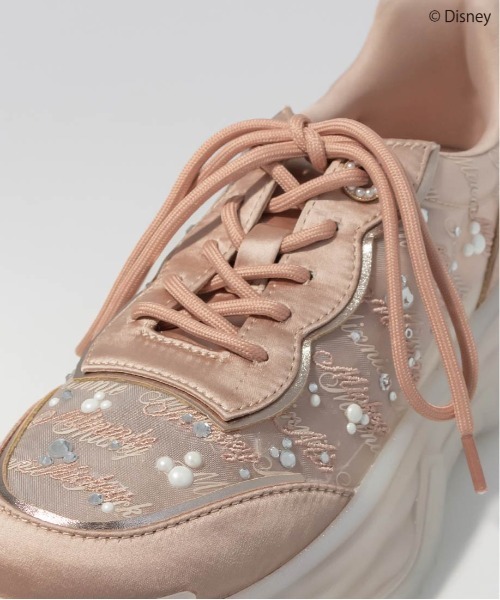 RANDA 【Mickey＆Minnie】 シアーデザインスニーカー セール】【Mickey＆Minnie】/シアーデザインスニーカー