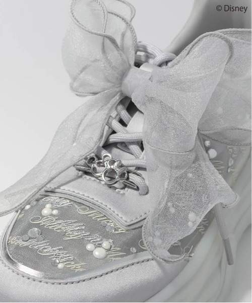 RANDA 【Mickey＆Minnie】 シアーデザインスニーカー セール】【Mickey＆Minnie】/シアーデザインスニーカー