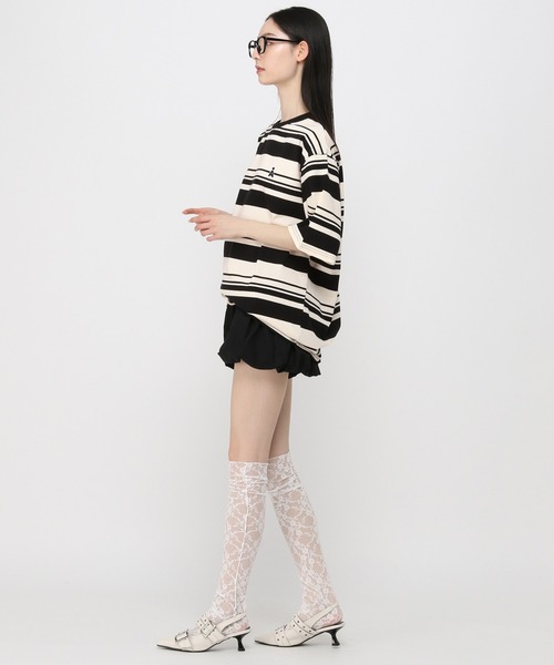 ALAND（エーランド）の「【UNISEX】ALAND／AロゴボーダーT（Tシャツ/カットソー・レディース・ネイビー/ホワイト/ブルー・MEDIUM/LARGE）」の14枚目の写真