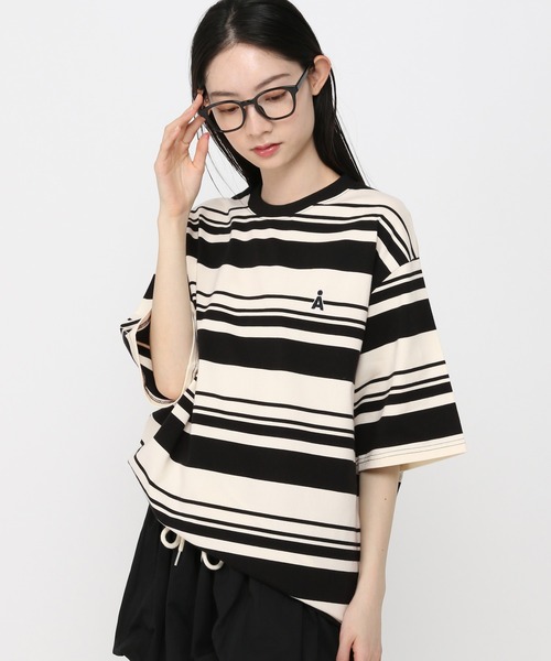 ALAND（エーランド）の「【UNISEX】ALAND／AロゴボーダーT（Tシャツ/カットソー・レディース・ネイビー/ホワイト/ブルー・MEDIUM/LARGE）」の16枚目の写真